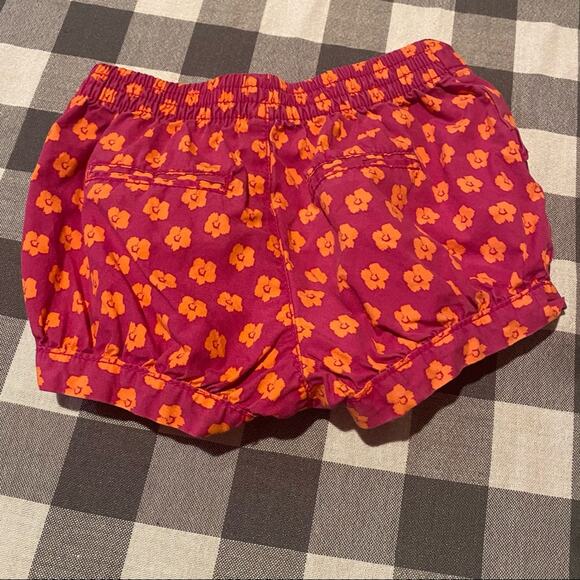 Old Navy Baby Girls’ Shorts Size 12-18 Months Floral Pink & Orange - Picture 5 of 5